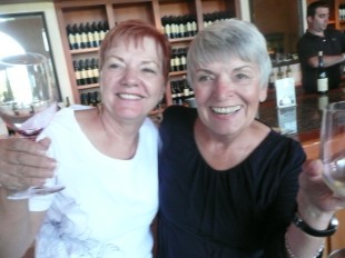 Jeannie Twarog and Connie Kapinos in CA Winery